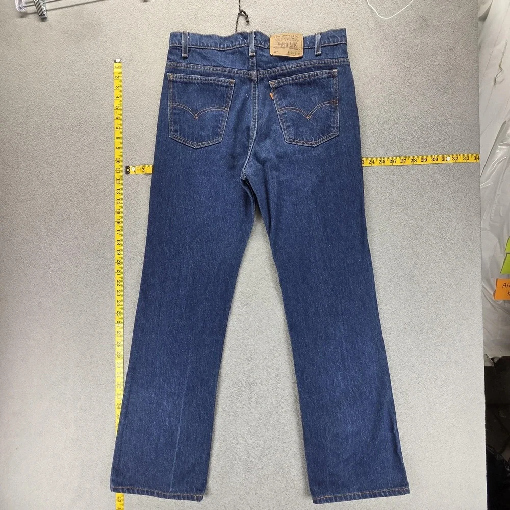 Vintage Levis 517 Jeans Mens Blue Bootcut Made In USA Orange Tab 90s Fits‎ 32x32